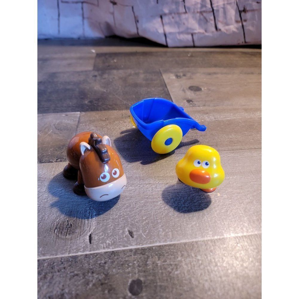 Horse chick chicken wagon wheelbarrow kid‎ toy farm set